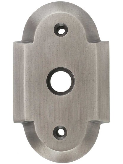 Arched Forged-Brass Rosette in Antique Pewter.